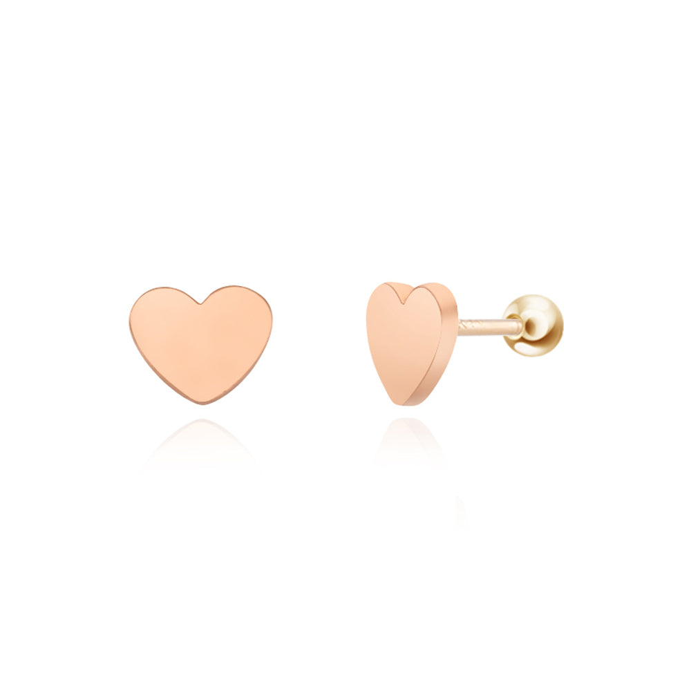 14K Gold Metal Simple Heart Piercing